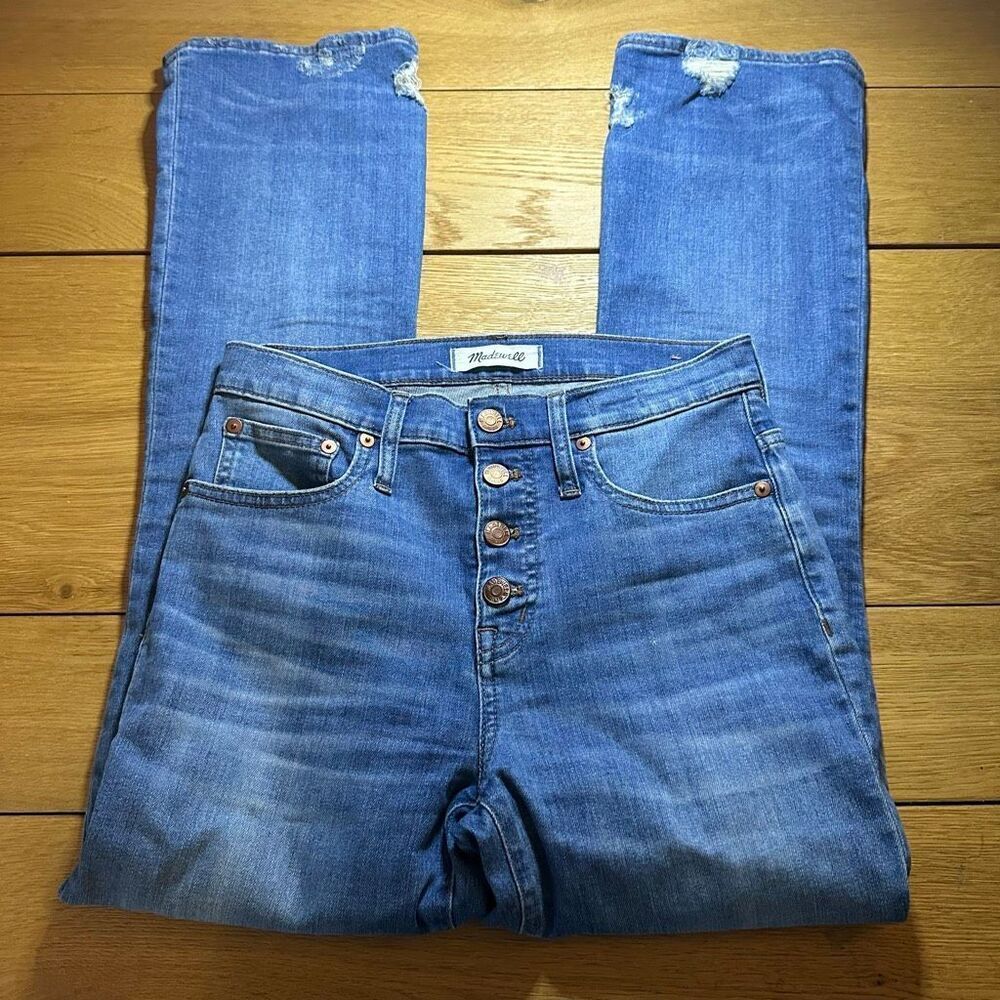 Madewell Cali Demi boot jeans button fly 25t